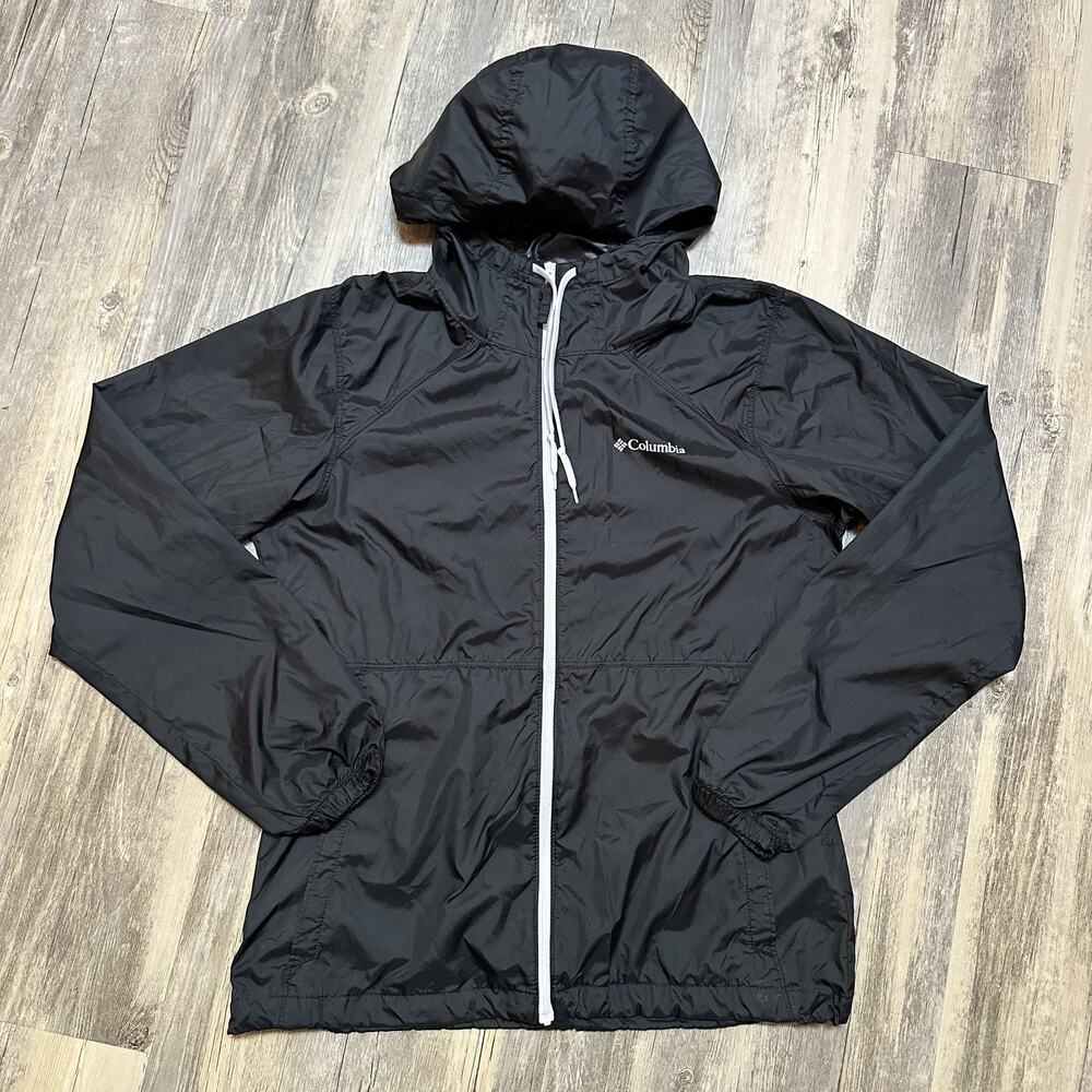 Columbia Women's Center Ridge Lightweight Windbreaker Jacket Black Size Small